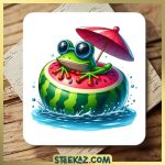 Holiday Frog on Watermelon