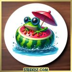 Holiday Frog on Watermelon - Image 2